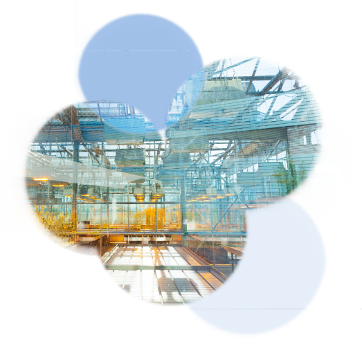 modern grow house with lens flare accents